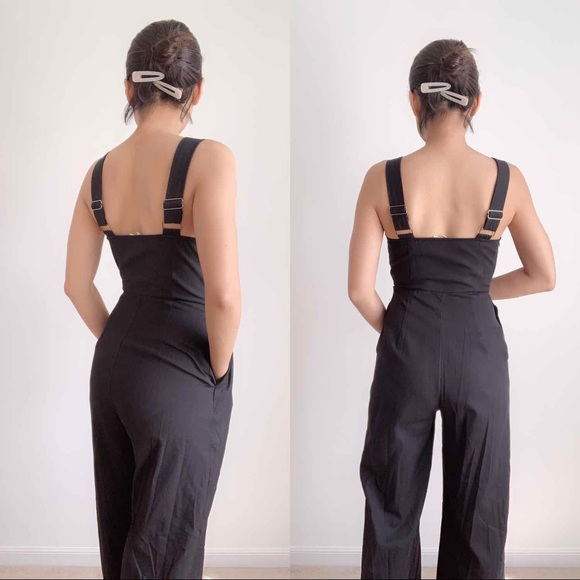 Overall Double Knot Pocketed Jumpsuit - Picture 3 of 7
